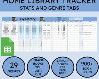 Registro de la biblioteca en casa / Hojas de cálculo de Google (descarga digital)