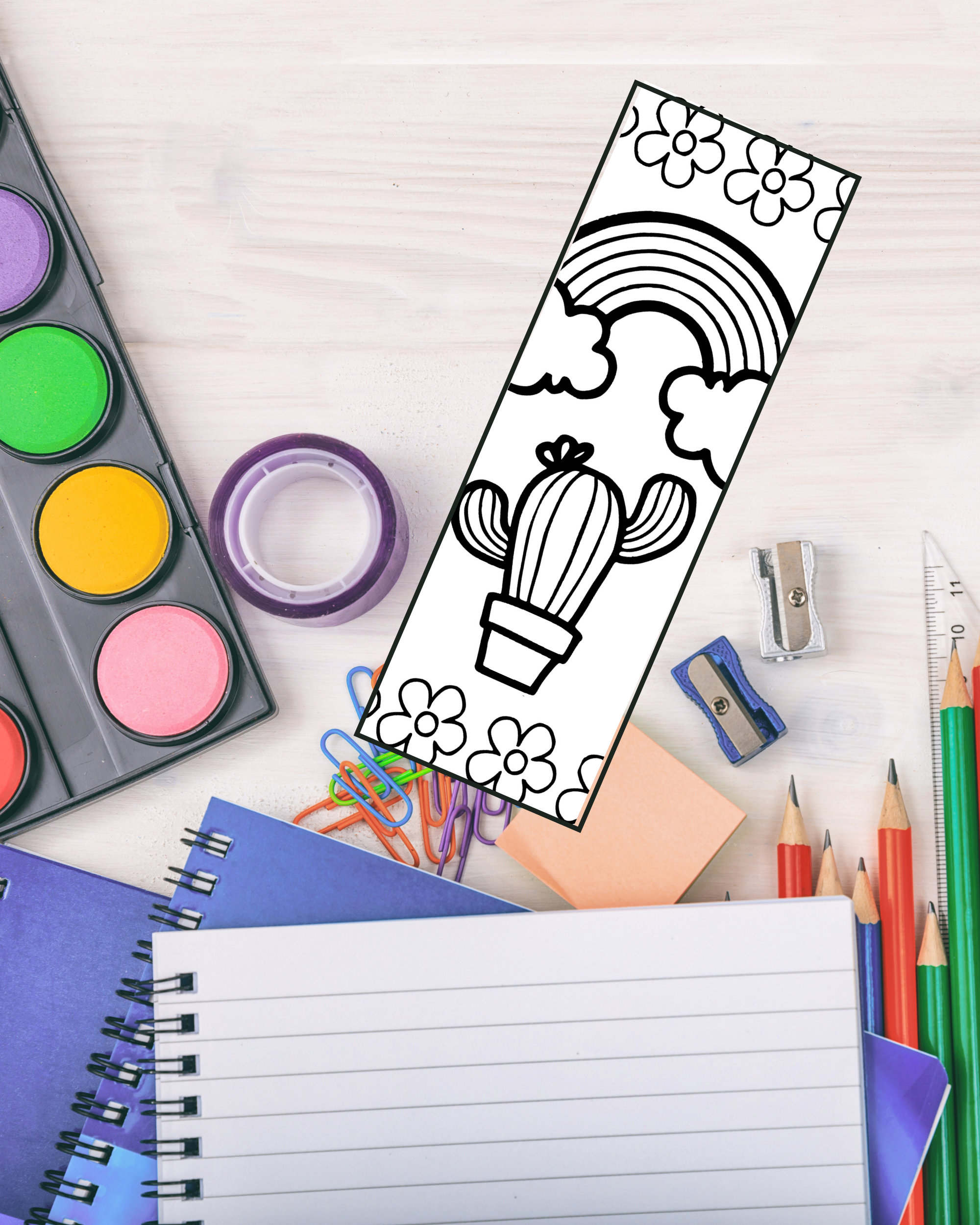 Printable Kids Coloring Bookmarks, Instant Download PDF - Etsy