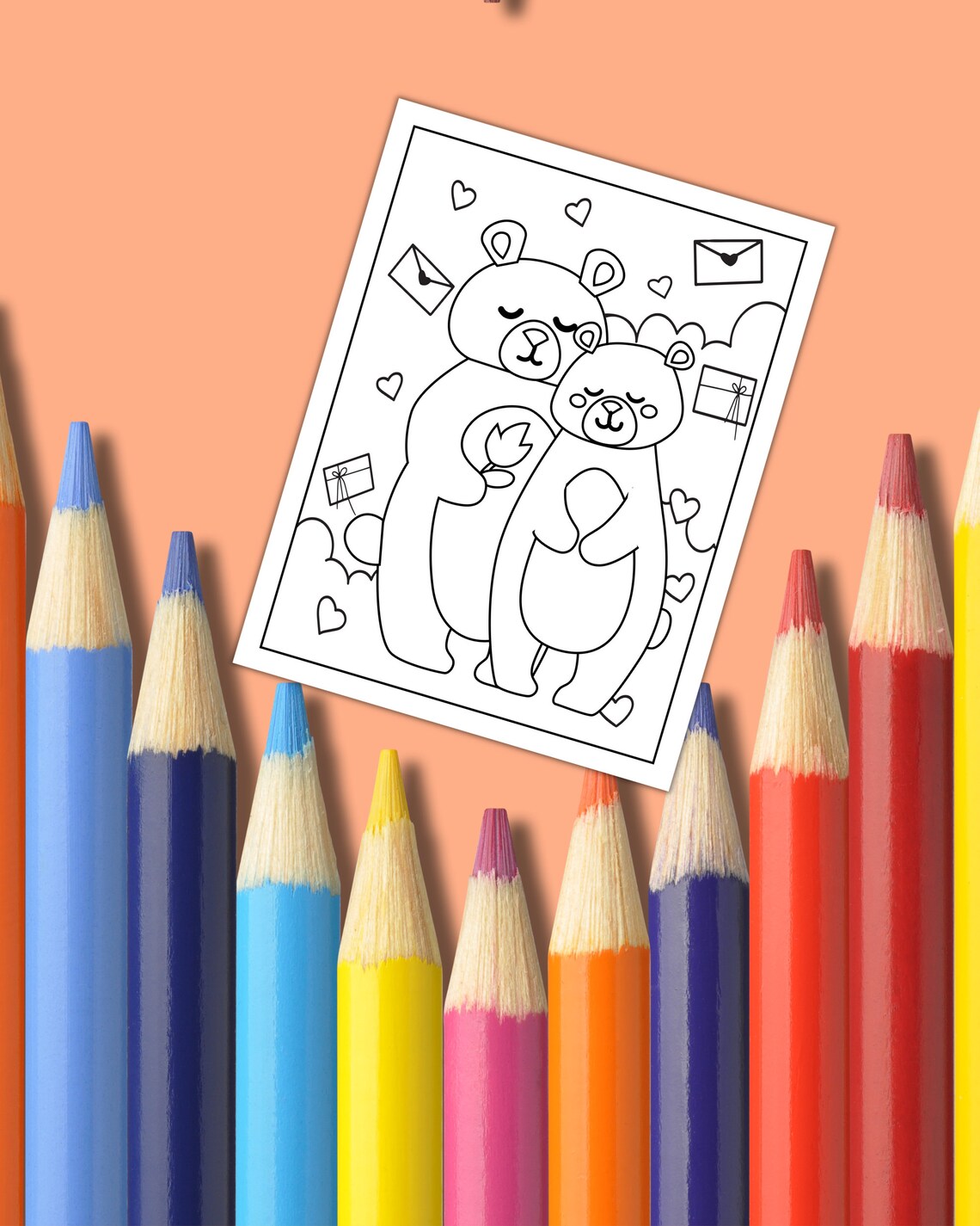 Printable Kid's Valentine's Day Coloring Pages, 25 Pictures, Instant ...