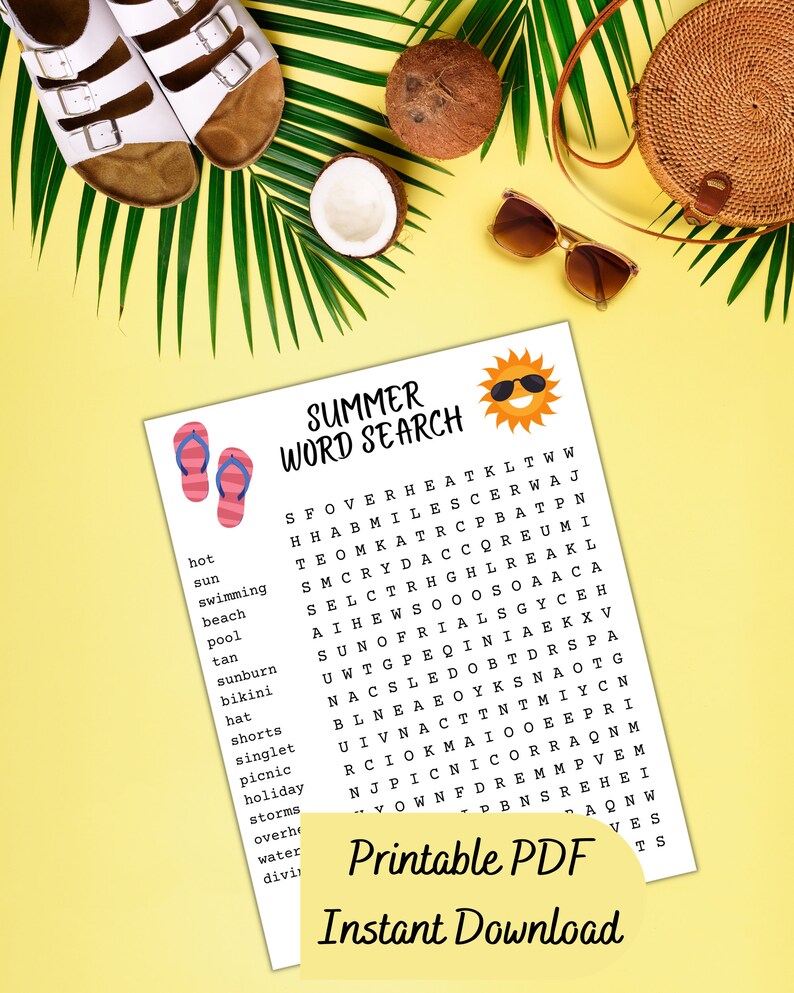 Printable Weather Word Search, Instant Download PDF, Puzzles for Kids ...