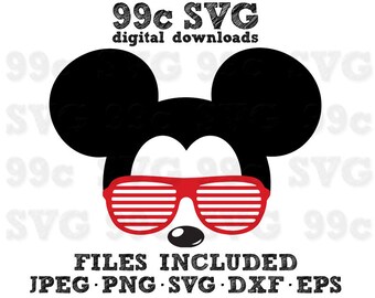 Download Free Mickey Mouse Sunglasses Svg Etsy SVG Cut Files