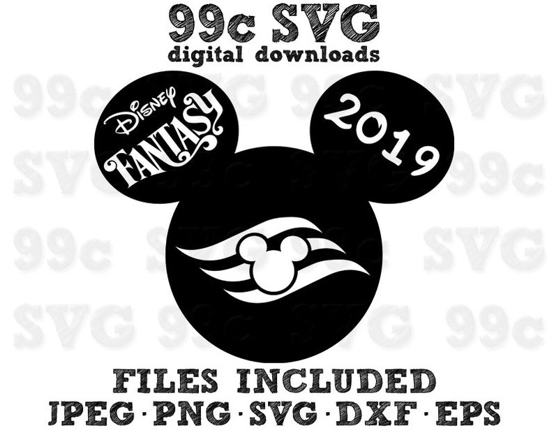 Download Disney Fantasy 2019 Cruise Ship Mickey Head SVG DXF Png ...