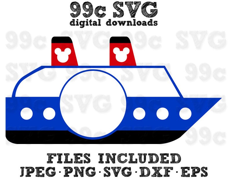 Download Disney Cruise Boat SVG DXF Png Vector Cut File Cricut ...