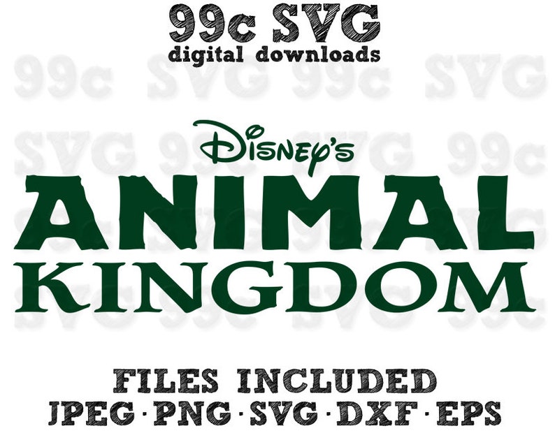 Download Disney Animal Kingdom Logo SVG DXF Png Vector Cut File ...