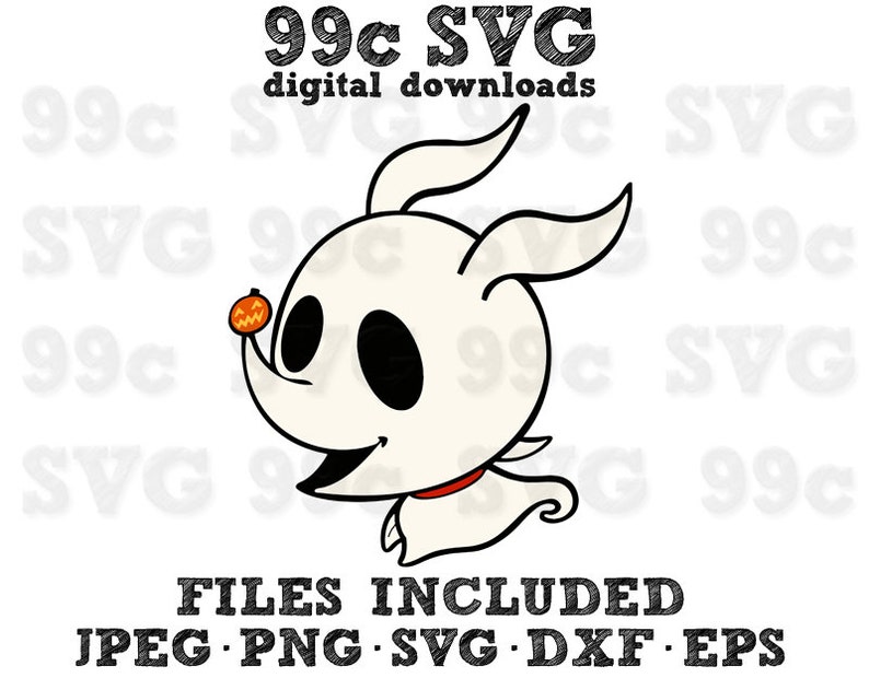 Zero Nightmare Before Xmas Disney Halloween SVG DXF Png Vector | Etsy