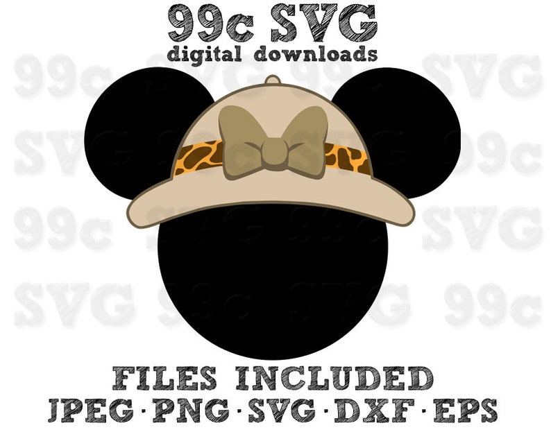 Download Safari Minnie Disney Animal Kingdom SVG DXF Png Vector Cut ...