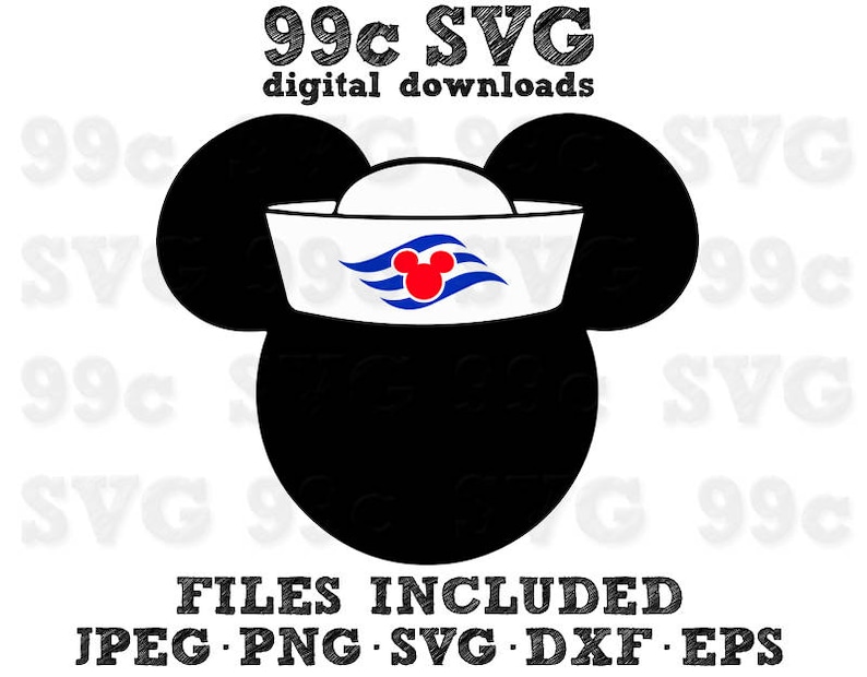Download Mickey Head Disney Cruise Logo SVG DXF Png Vector Cut File ...