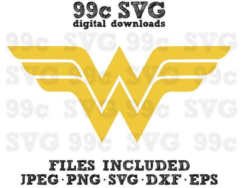 Download DC Wonder Woman Logo SVG DXF Png Vector Cut File Cricut Design | Etsy