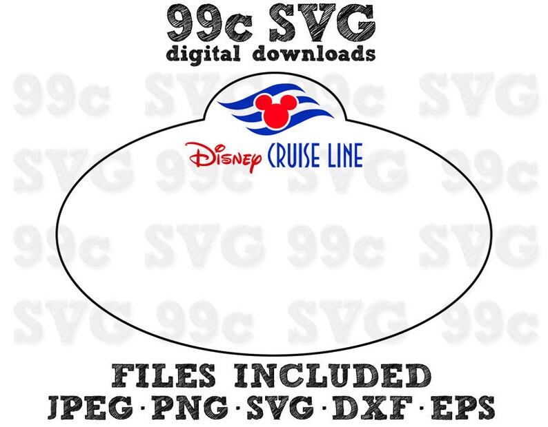 Download Disney Cruise Line Tag SVG DXF Png Vector Cut File Cricut ...