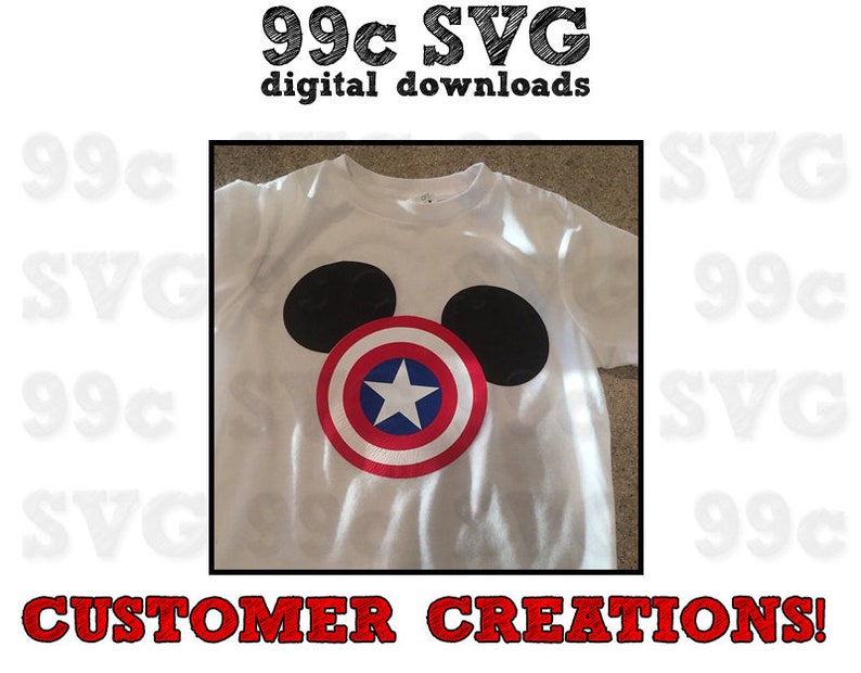 Captain America Shield Mickey Superhero Head Svg Dxf Png Vector Cut File Cricut Design Silhouette Vinyl Decal Marvel Template Heat Transfer Toys Games Kids Costumes