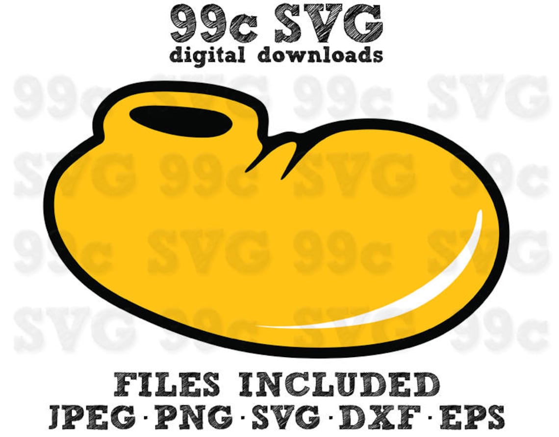 Disney Mickey Shoe SVG DXF Png Vector Cut File Cricut Design Etsy