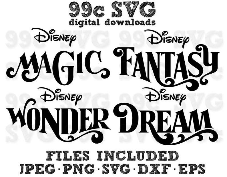 Download 4 Disney Cruise Ship Names SVG DXF Png Vector Cut File ...
