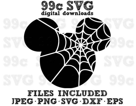 Download Spider Web Mickey Mouse SVG DXF Png Vector Cut File Cricut ...