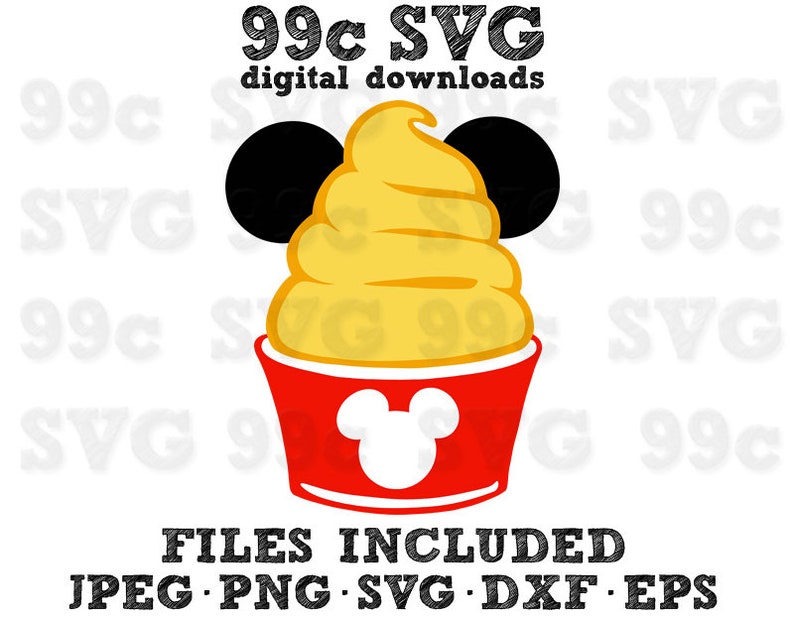 Mickey Dole Whip D-Lish SVG DXF Png Vector Cut File Cricut | Etsy