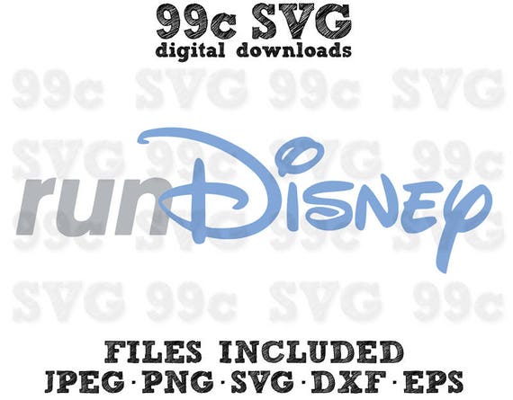 Download Run Disney SVG DXF Png Vector Cut File Cricut Design | Etsy