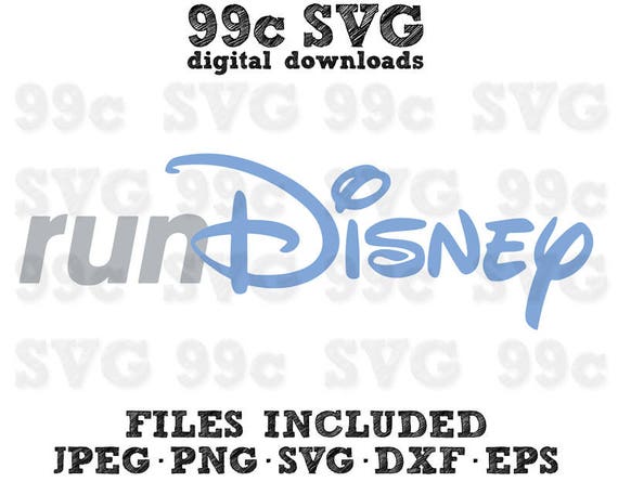 Download Run Disney SVG DXF Png Vector Cut File Cricut Design | Etsy