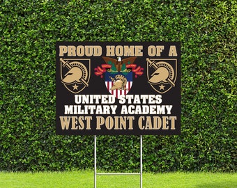 Full Color Custom Yard Sign / West Point Military Academy / Proud Parents / Proud Grandparents / USMA / Proud Home / Cadet