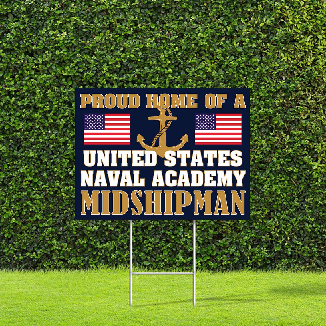 Navy Grad Sign Full Color Custom Yard Sign / Naval Academy / Proud Parents / Proud ...