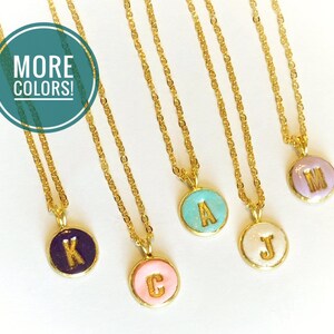 Initial necklace birthday gift, initial necklace custom color, personalized graduation gift birthday, initial necklace layering minimalist