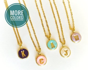 Initial necklace birthday gift, initial necklace custom color, personalized graduation gift birthday, initial necklace layering minimalist