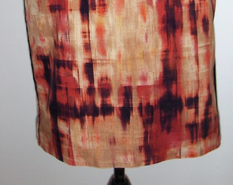 ESPRIT Germany vintage velvet mini skirt/ Burnt orange, brown and beige skirt/ Size 8 US, 38 EUR mini skirt