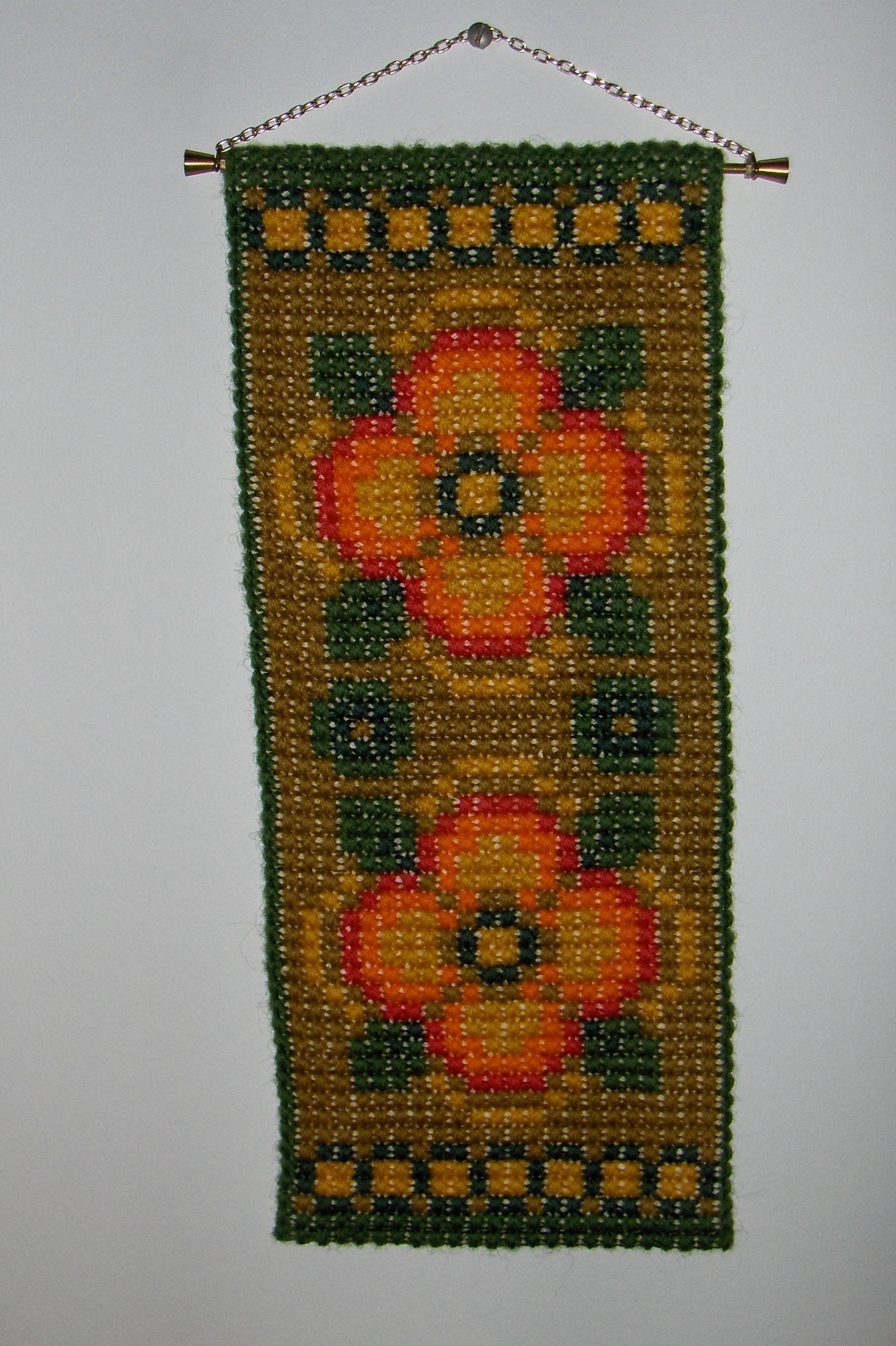 Swedish vintage cross stitch wall hanging/ Handmade Etsy