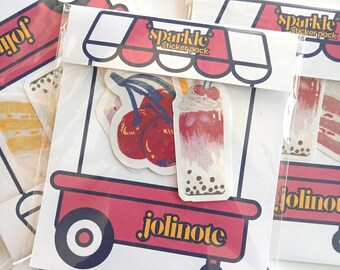 Sweet Cherry Holographic Sticker Set