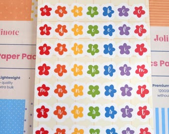 Floral Letter Sticker Sheet | Planner & Junk Journal Stickers