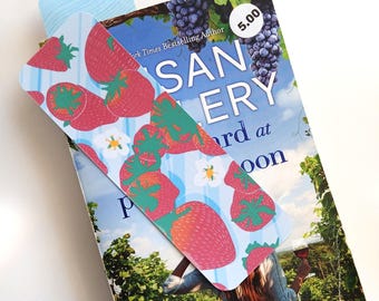 Strawberry Bookmark Handmade | Double-Sided Bookish Designs | Matte Laminated Book Accessory for Summer | Fruit Pattern