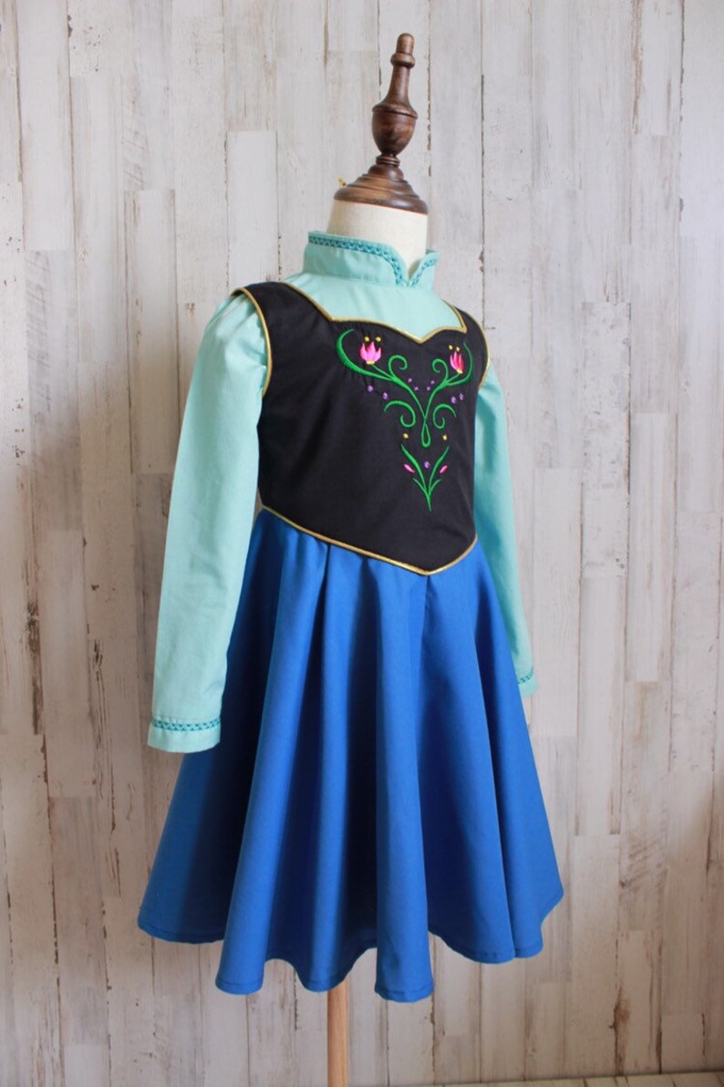 Frozen Anna Blue Winter Dress Toddler Girls Child Kids | Etsy