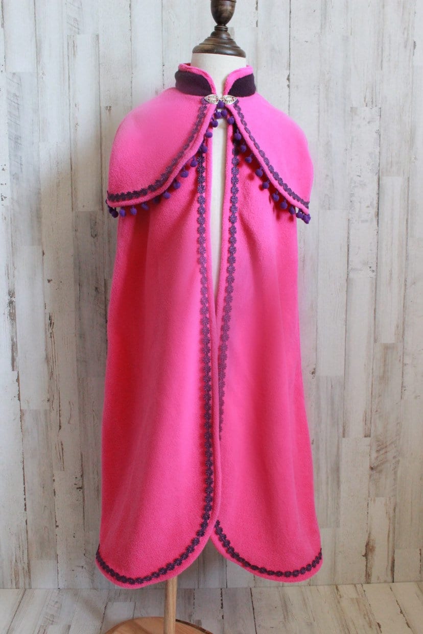 Anna Frozen Pink Winter Cape