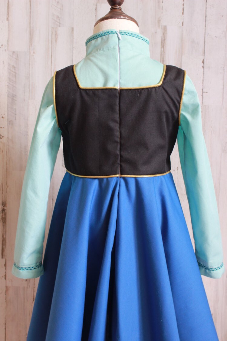Frozen Anna Blue Winter Dress Toddler Girls Child Kids | Etsy