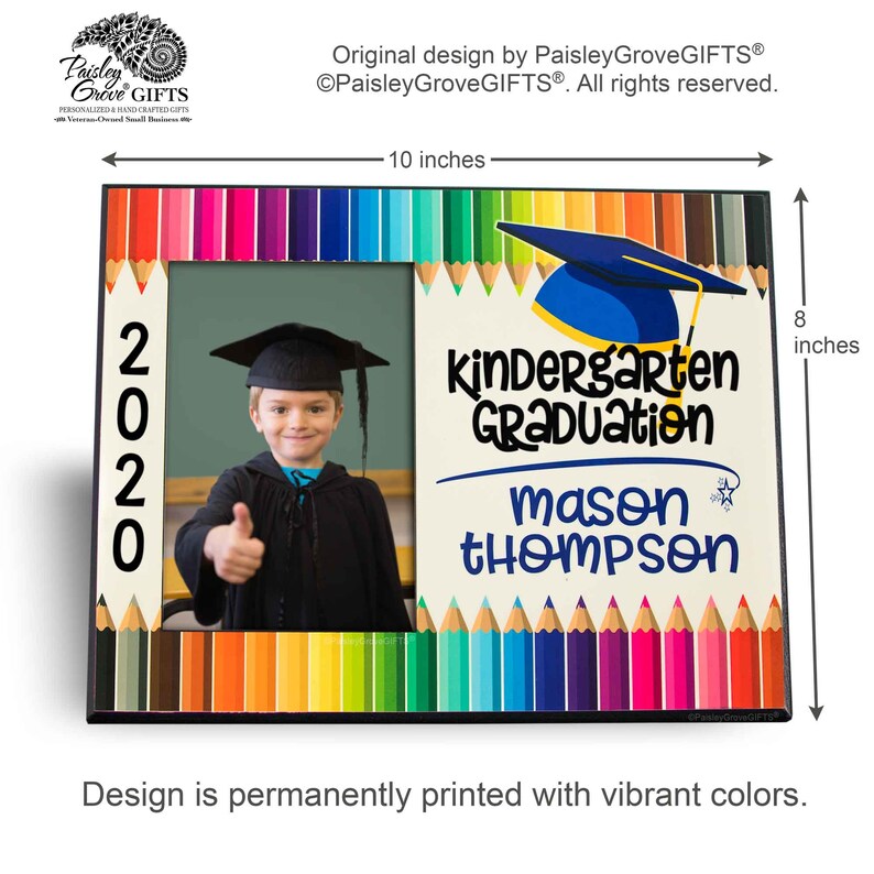 Kindergarten Graduation 2021 Frame Personalized Kids Etsy