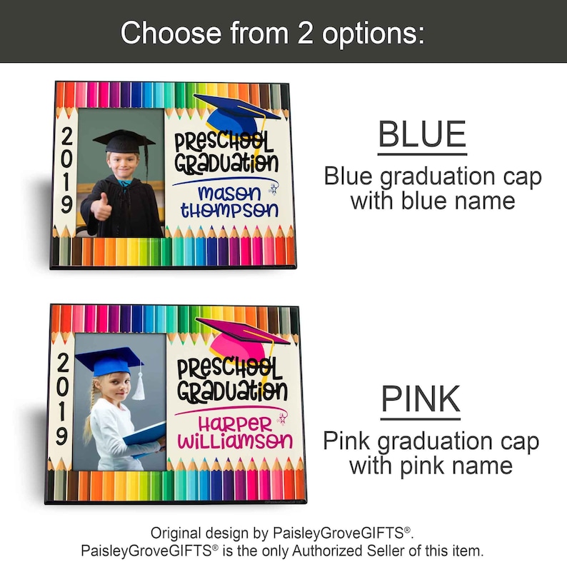 Preschool Graduation 2021 Frame Personalized Kids Graduation Etsy