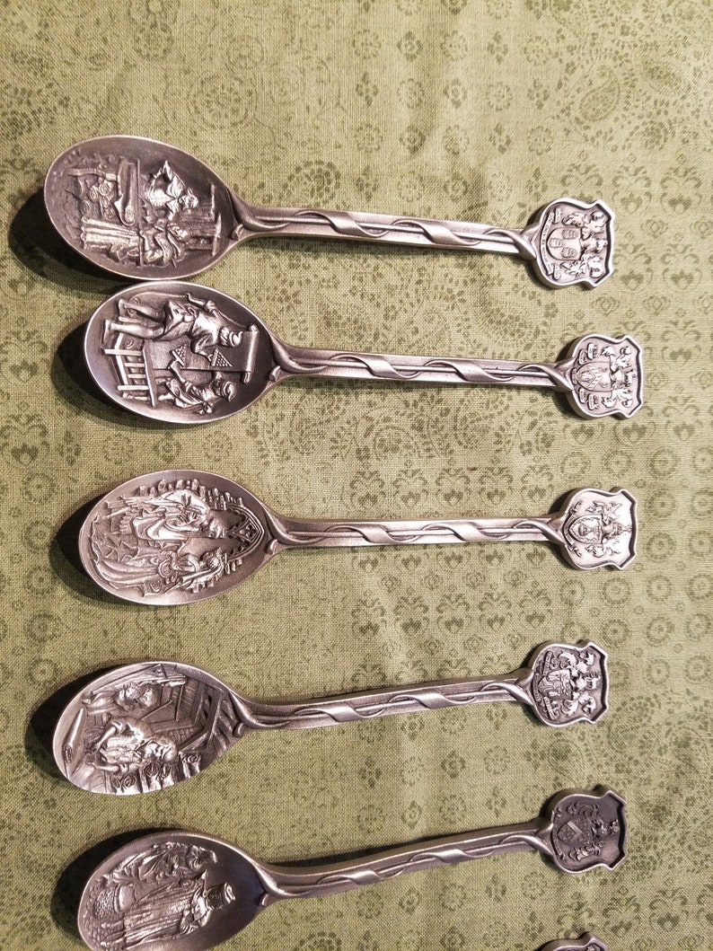 Rare collectible vintage pewter spoons Etsy