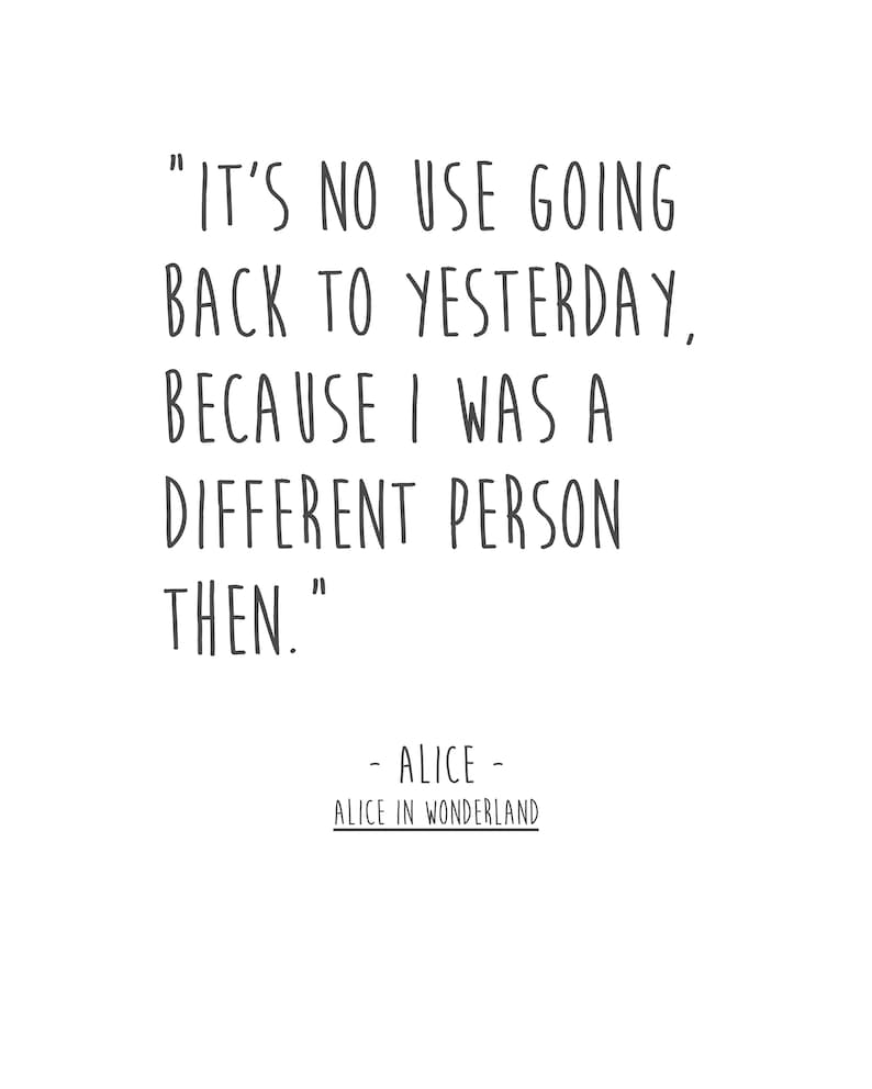 Alice in Wonderland Quote Print 