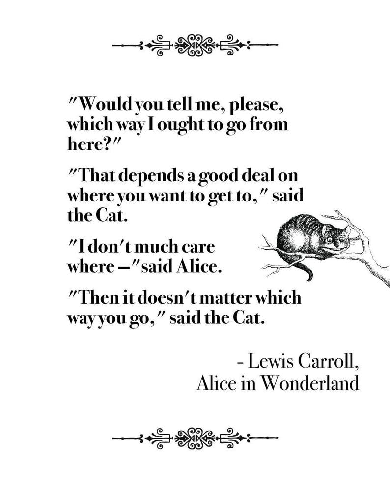 Lewis Carroll Alice im Wunderland Zitat Print es nicht | Etsy