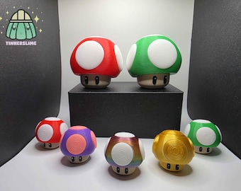 Mushroom Figurines – 3D Printed Video Game Collectibles