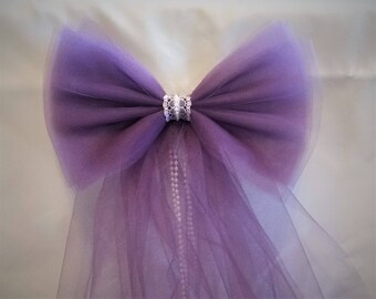 Tulle Pew Bows Etsy