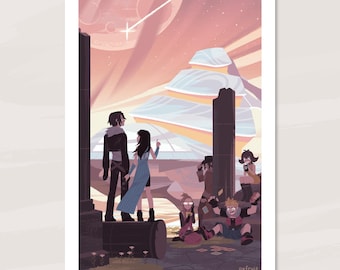 XL FF8 ファイナルファンタジー8 スコールとリノアとクルーのアート