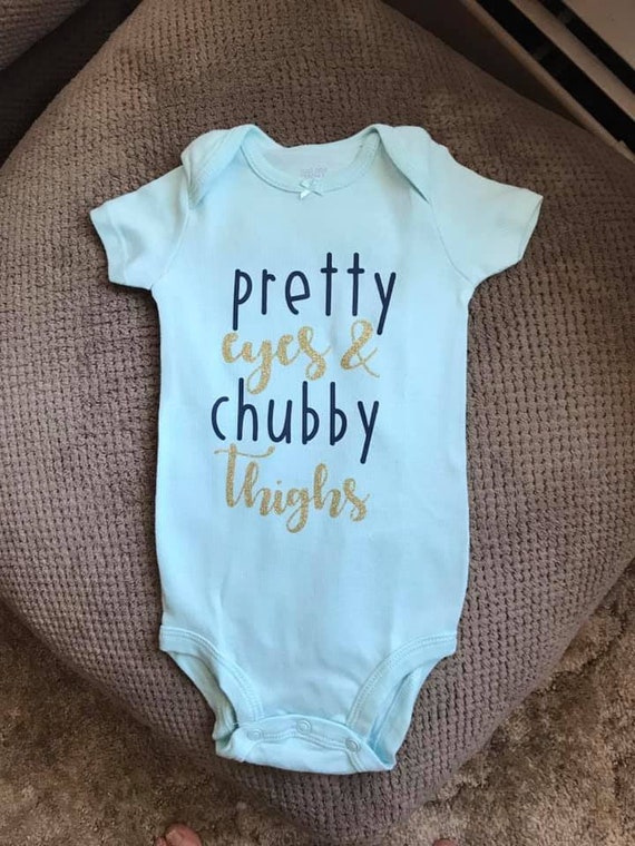 chubby thighs pretty eyes onesie