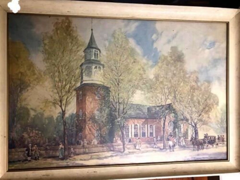 Joseph C. Claghorn Old Bruton Church Williamsburg VA Framed Art Print