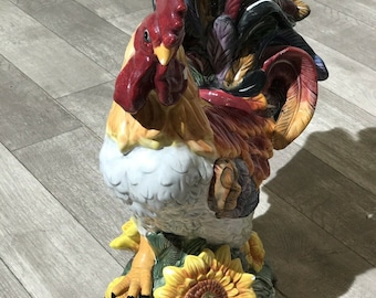 80s 90s Jay Willfred Andrea Charles Sadek 17”tall Ceramic Rooster