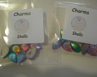 2 tone shells charms