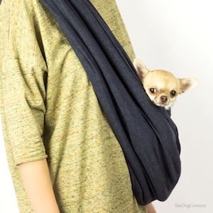 Reversible Dog Sling Carrier, Soft & Warm Hands-Free Pet Pouch