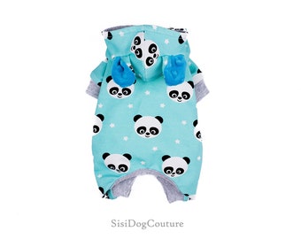 Panda Dog Jumpsuit: Cotton Clothes for Small and Large Dogs