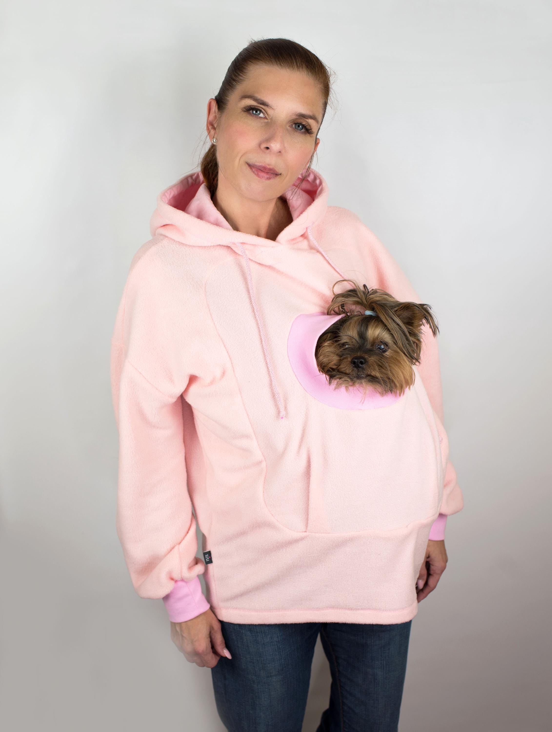 Sweat à Capuche Femme Avec Poche Pour Chat - Grande Poche Kangourou, Manches Longues, Coton/polyester