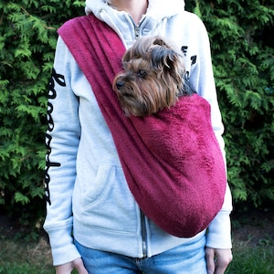 Porte-bébé réversible Minky pour chien, petit sac pour chien, écharpe douce et confortable pour animal de compagnie