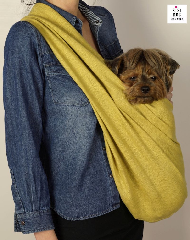 Pet Sling Linen Spicy Mustard Dog Carrier for Dogs up to 11 Etsy