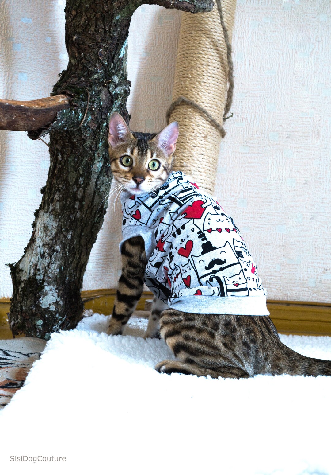 Sphynx Cat Clothes Cat Tank Top Cat Clothing Sphynx Cat Etsy